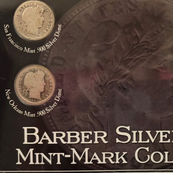 BARBER SILVER DIME COLLECTION - Picture 1 of 3